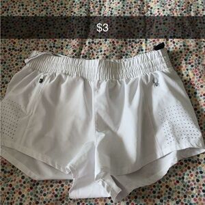 Spyder White Athletic Performance Shorts